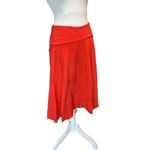 Prana sublime handkerchief skirt coral with tie dye on side, women's size XS